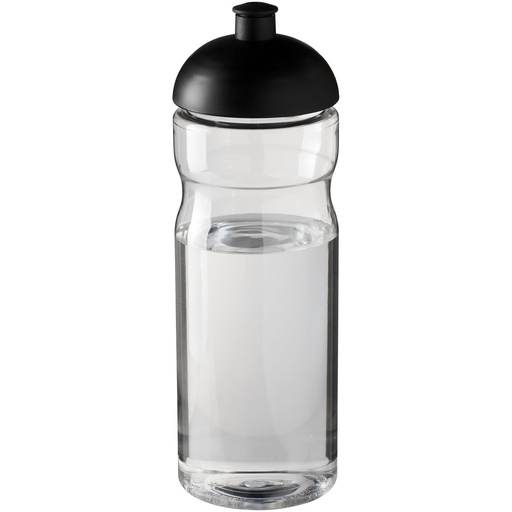 Bidon H2O Base® o pojemności 650 ml z wypukłym wieczkiem 210047 - Przezroczysto-czarny