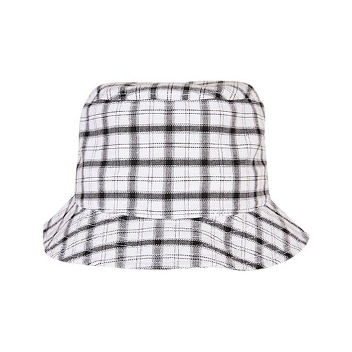 Kapelusz bucket w kratę FX5003C - White-Grey Check