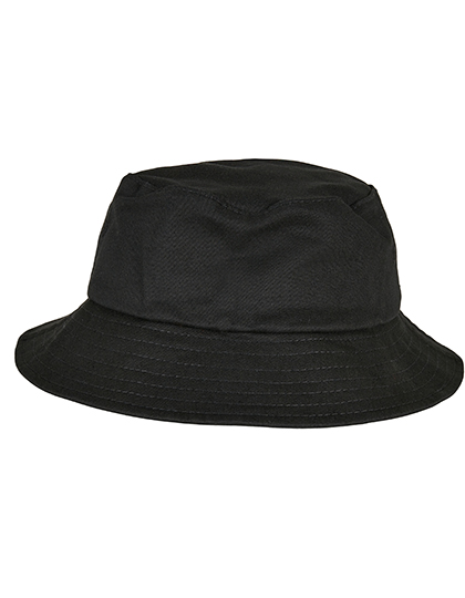 Dziecięcy kapelusz bucket z bawełny diagonalnej Flexfit  - Black