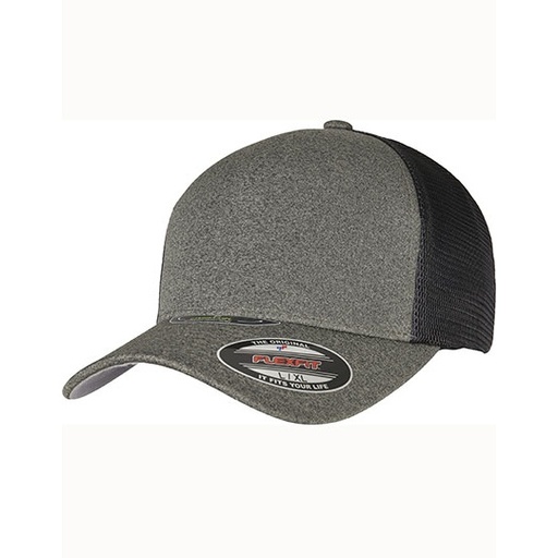 Dwukolorowa czapka trucker z siateczką FX5511UP - Olive & Black