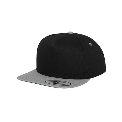 Klasyczna czapka 5-panelowa z regulacja FX6007T - Black & Silver