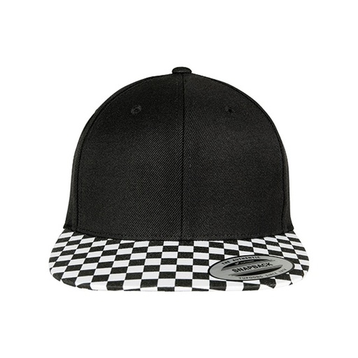 Czapka snapback w szachownice FX6089CB - Black & White