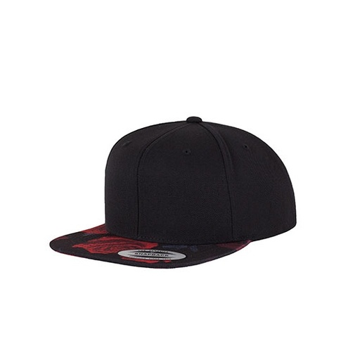 Czapka snapback FX6089R - Black & Red (Roses)