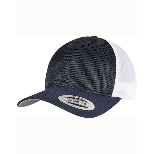 Czapka dwukolorowa z siateczką i zapięciem snapback FX6360T - Navy & White