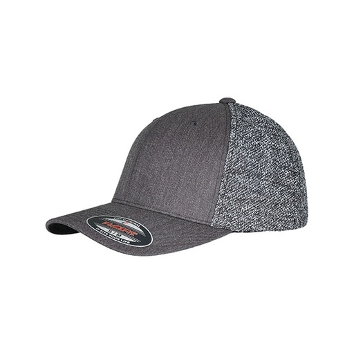 Czapka Trucker Melanżowa Siatka FX6511MM - Black & Grey Melange