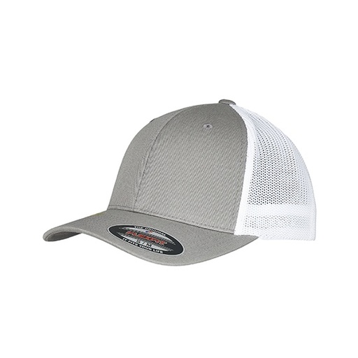 Czapka Trucker Bawelniana z Recyklingu FX6511RM - Grey & White
