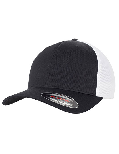 Czapka Flexfit Ultrafibre & Airmesh dwukolorowa  - Black & White