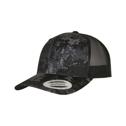 Czapka truckerka camo z siateczką FX6606VC - Poseidon Black