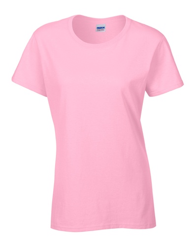 Damski T-shirt Slim z Krótkim Rękawem G5000L - Light Pink