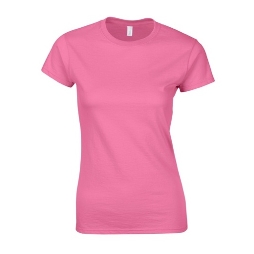 T-shirt Damski Krotki Rekaw Bawelna Ring-Spun G64000L - Azalea
