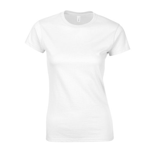 T-shirt Damski Krotki Rekaw Bawelna Ring-Spun G64000L - White