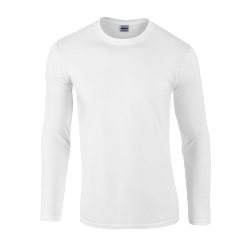 Koszulka Unisex Dlugi Rekaw Bawelniana G64400 - White