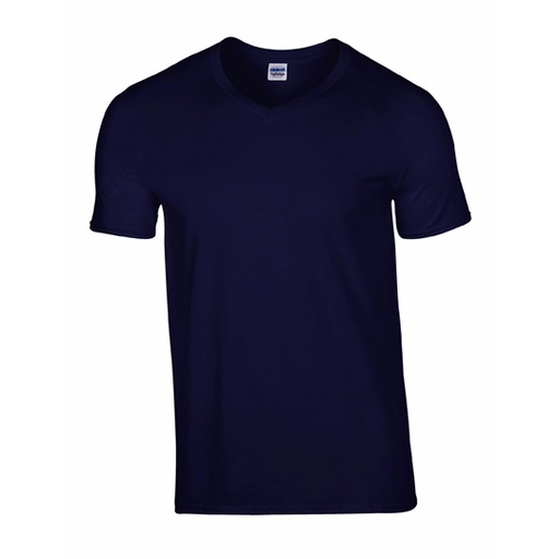 T-shirt Męski Klasyczny V-neck Bawełniany G64V00 - Navy