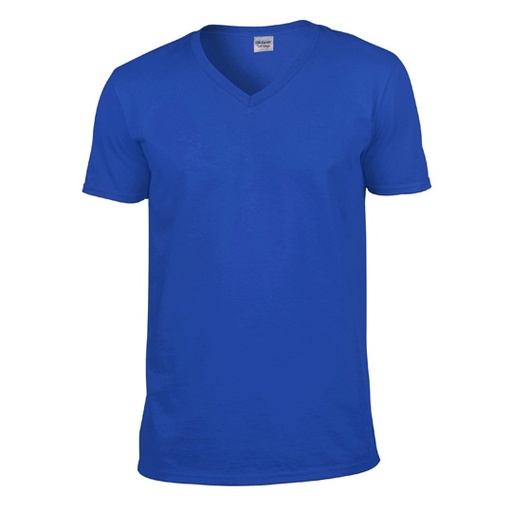 T-shirt Męski Klasyczny V-neck Bawełniany G64V00 - Royal