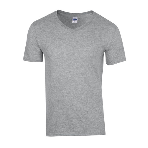 T-shirt Meski Klasyczny V-neck Bawelniany G64V00 - Sport Grey (Heather)