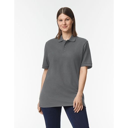 Unisex polo z pikowanej bawełny G85800 - Charcoal (Solid)