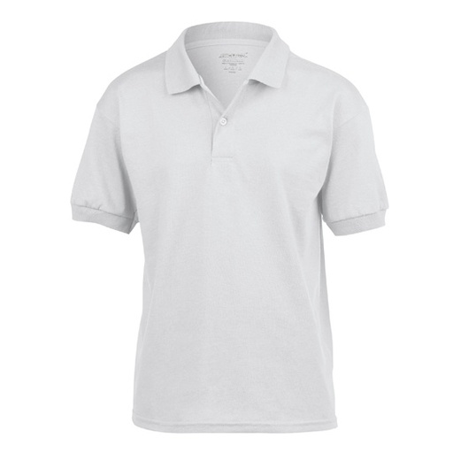 Polo Mlodziezowe Klasyczne DryBlend Odprowadzajace Wilgoc G8800K - White