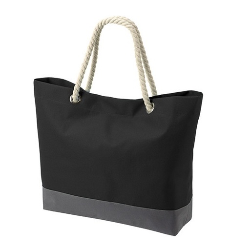 Torba Zakupowa Duza Poliester ze Sznurkami HF7785 - Black