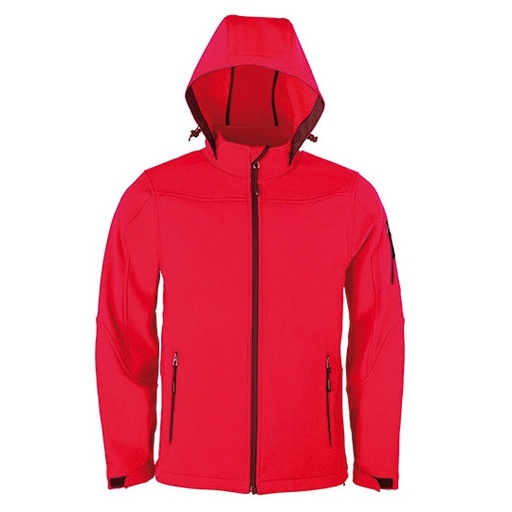 Kurtka Meska Softshell z Odpinanym Kapturem HRM1101 - Red