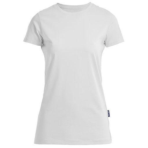 Damski T-shirt Slim z Okrągłym Dekoltem HRM201 - White