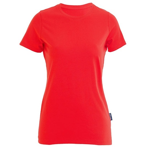 Damski T-shirt Slim z Okrągłym Dekoltem HRM201 - Red
