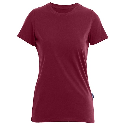 Damski T-shirt Slim Bawełna Organiczna HRM201 - Bordeaux