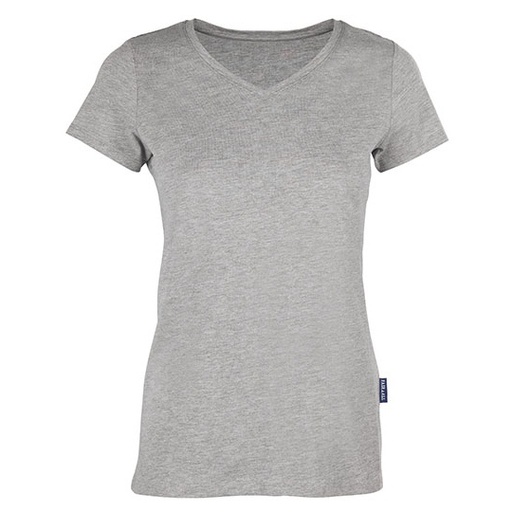 Damski T-shirt V-Neck HRM202 - Grey Melange