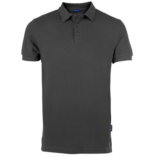 Polo Męskie Nowoczesny Fason Bawełniana Pika HRM501 - Dark Grey