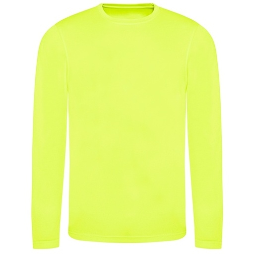 Koszulka Sportowa Dlugi Rekaw Odprowadzajaca Wilgoc Ochrona UV JC002 - Electric Yellow