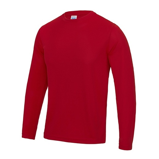 Koszulka Sportowa Dlugi Rekaw Odprowadzajaca Wilgoc Ochrona UV JC002 - Fire Red