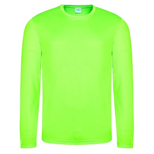 Koszulka Sportowa Dlugi Rekaw Odprowadzajaca Wilgoc Ochrona UV JC002 - Electric Green