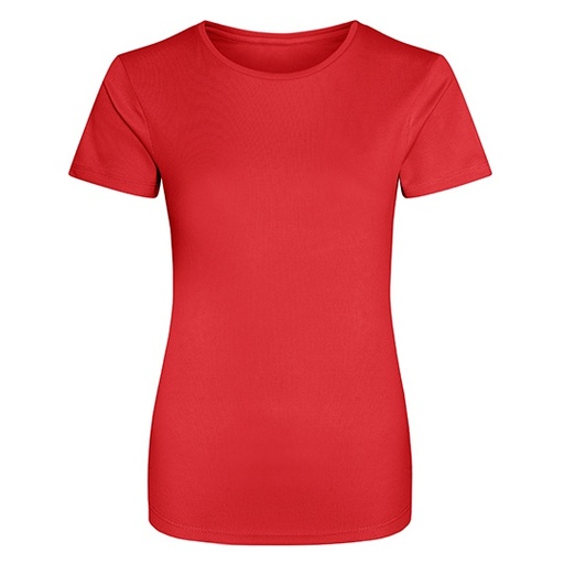 T-shirt Damski Slim Szybkoschnacy Poliester JC005 - Fire Red
