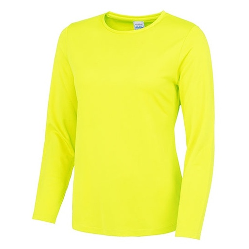Koszulka Damska Klasyczna Poliester Szybkoschnaca JC012 - Electric Yellow