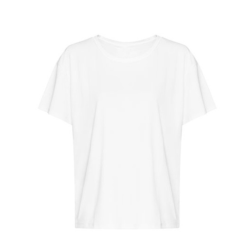 Damski T-shirt z otwartym tyłem JC013 - Arctic White
