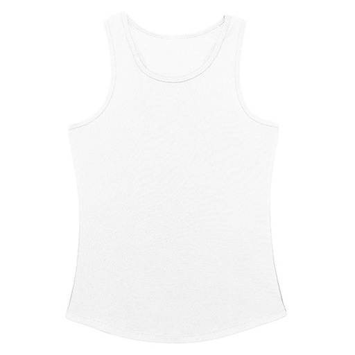 Damski top sportowy bez rękawów Slim JC015 - Arctic White
