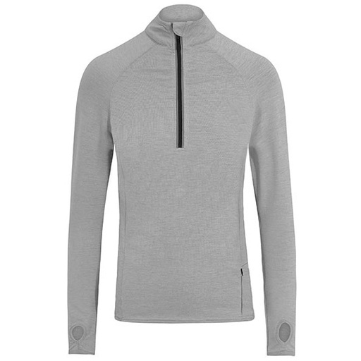 Bluza sportowa Slim z zamkiem 1/2 - JC030 - Silver Grey