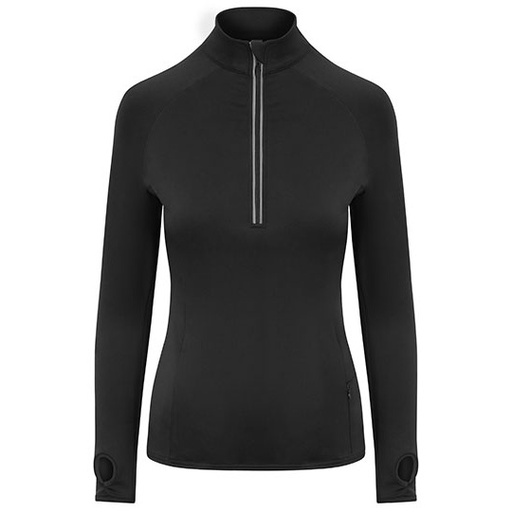 Damska Bluza Sportowa Slim z Półzamkiem JC035 - Jet Black