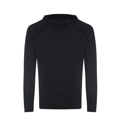 Meska bluza slim z kapturem i golfem JC037 - Jet Black