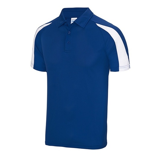 Koszulka polo JC043 - Royal Blue & Arctic White