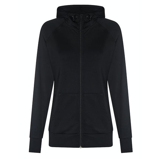 Damska bluza slim z kapturem JC058 - Jet Black