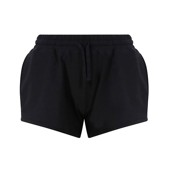 Damskie krótkie spodenki slim z elastanem - Jet Black
