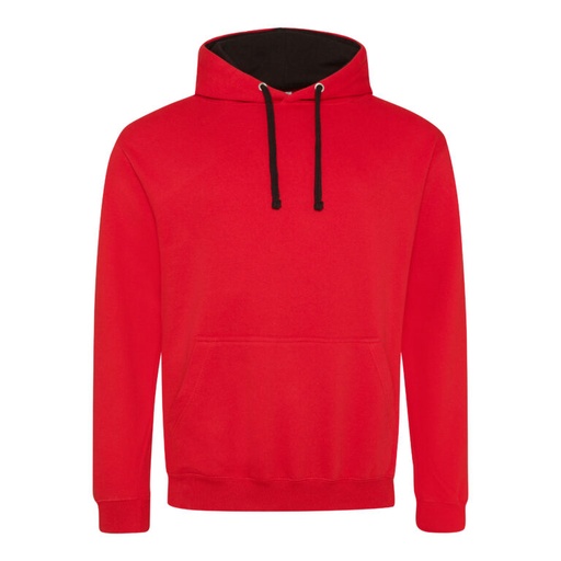 Bluza Klasyczna Bawełniana Czesana JH003 - Fire Red & Jet Black