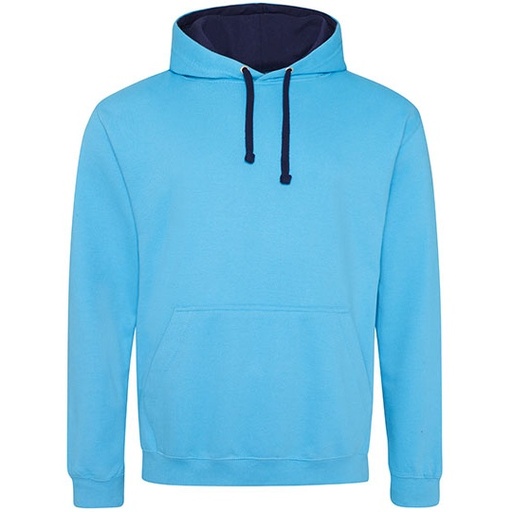 Bluza Varsity z kapturem JH003 - Hawaiian Blue & Oxford Navy