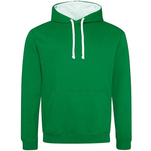 Bluza Klasyczna Bawelniana Czesana JH003 - Kelly Green & Arctic White