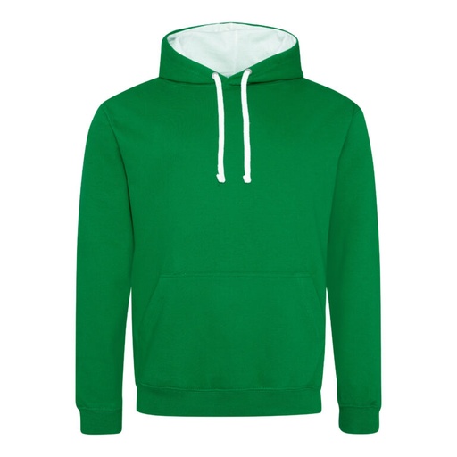 Bluza Klasyczna Bawełniana Czesana JH003 - Kelly Green & Arctic White