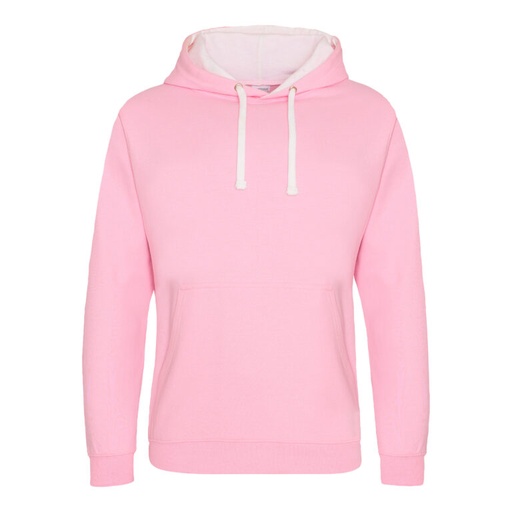 Bluza Klasyczna Bawełniana Czesana JH003 - Baby Pink & Arctic White