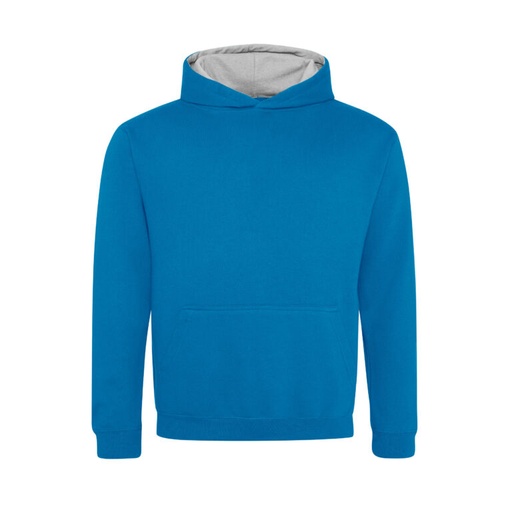 Bluza Dziecięca Klasyczna Czesana JH003K - Sapphire Blue & Heather Grey