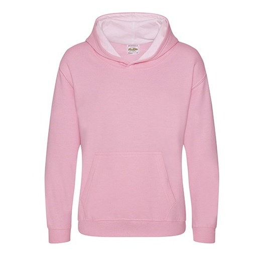 Bluza dziecięca z kapturem JH003K - Baby Pink & Arctic White