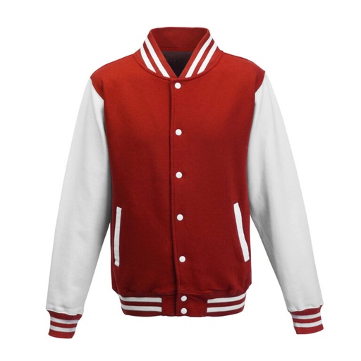 Bluza Baseballowa Klasyczna Bawełniana JH043 - Fire Red & White