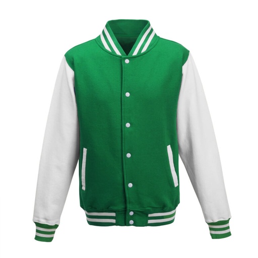 Bluza Baseballowa Klasyczna Bawełniana JH043 - Kelly Green & White